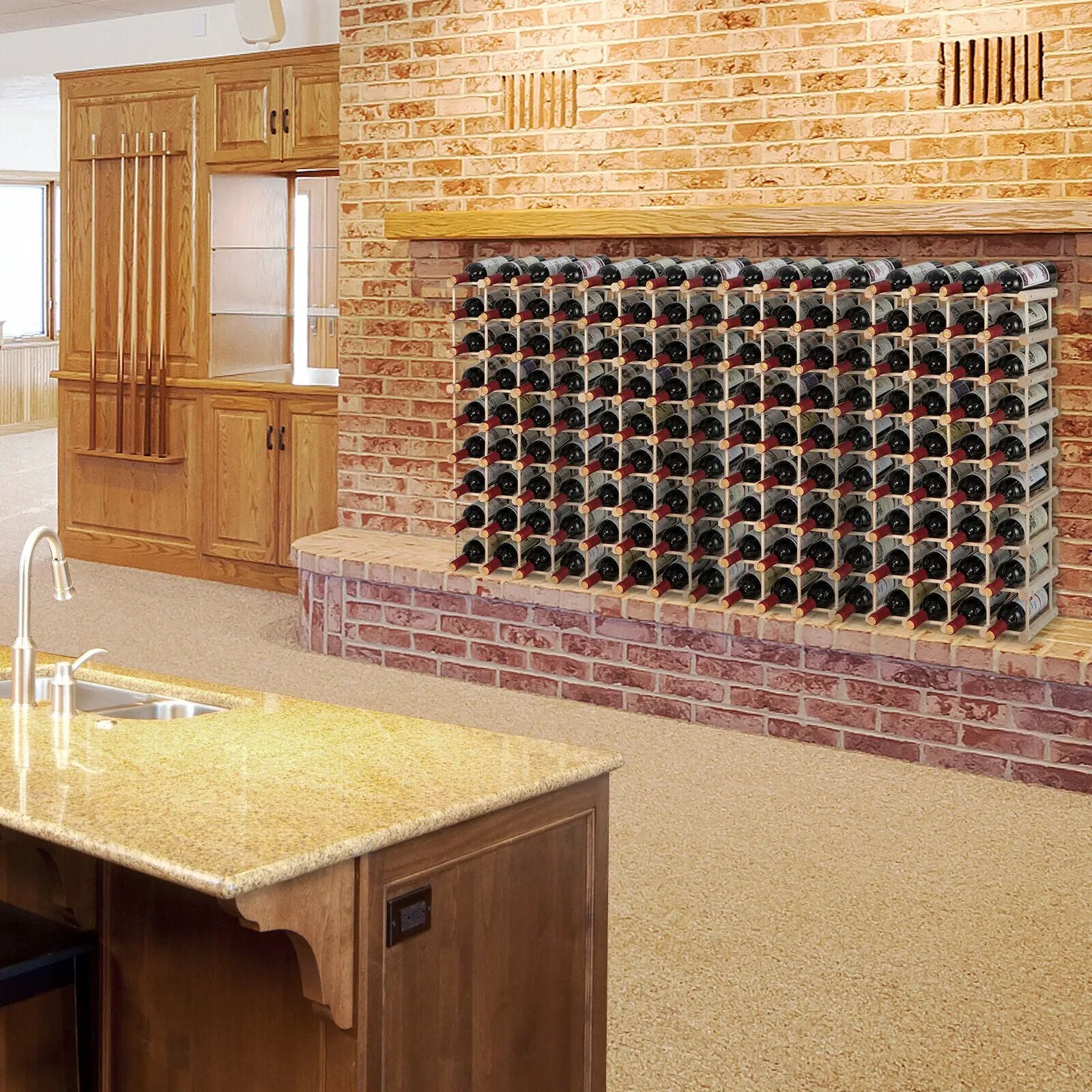 36-Bottle Wooden Wine Rack for Wine Cellar by DirectDeals