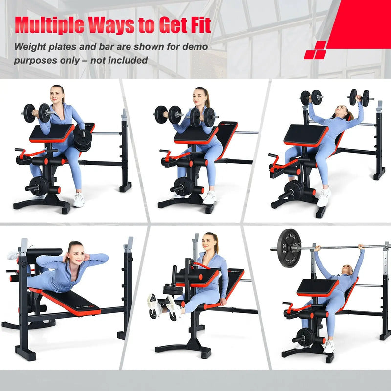 Adjustable Olympic Weight Bench for Full-body Workout and Strength Training by DirectDeals