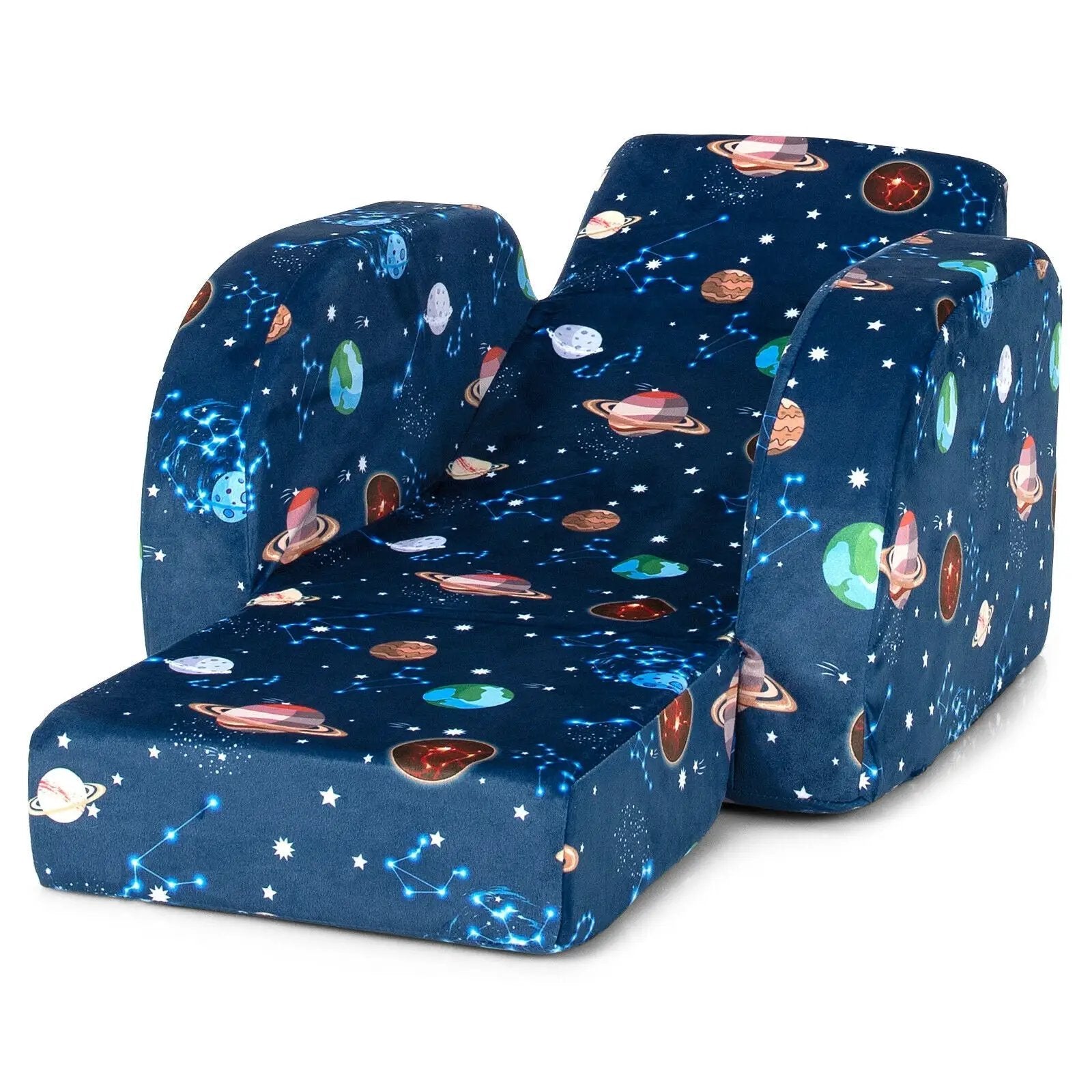 3-in-1 Convertible Kid Sofa Bed Flip-Out Chair Lounger for Toddler by DirectDeals