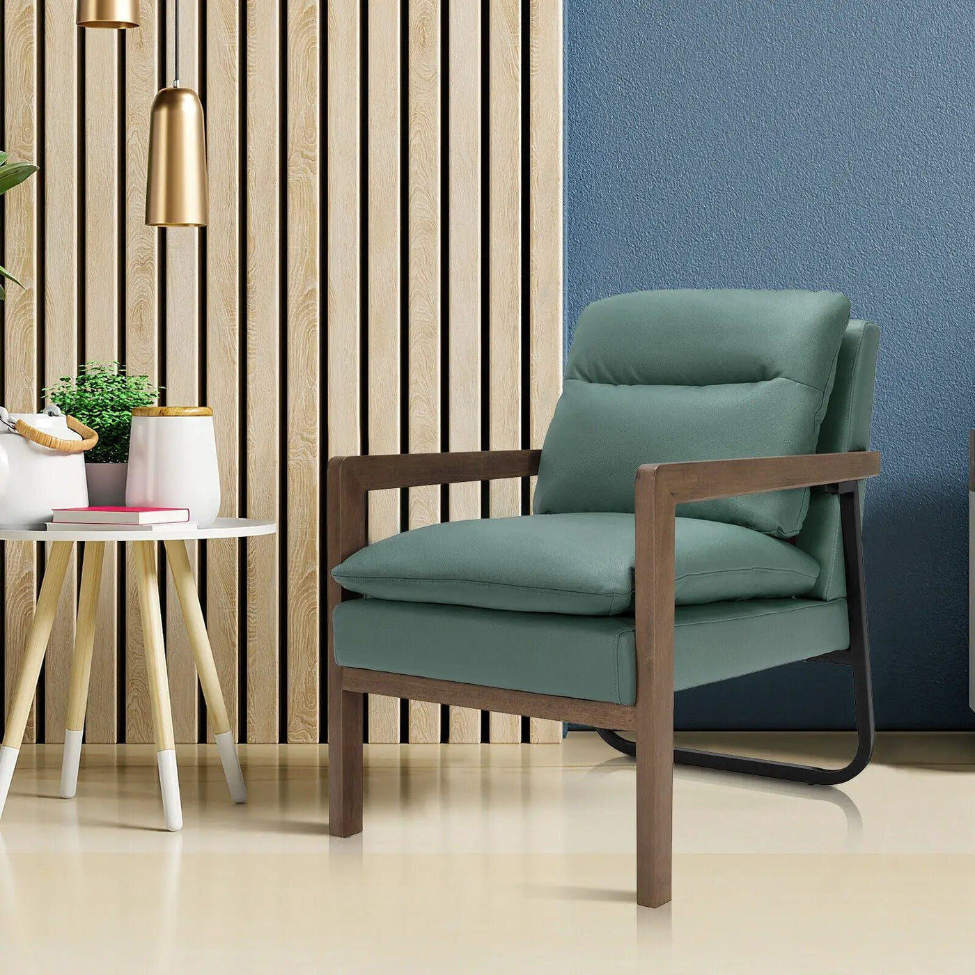 Single Sofa Chair with Extra-Thick Padded Backrest and Seat Cushion by DirectDeals