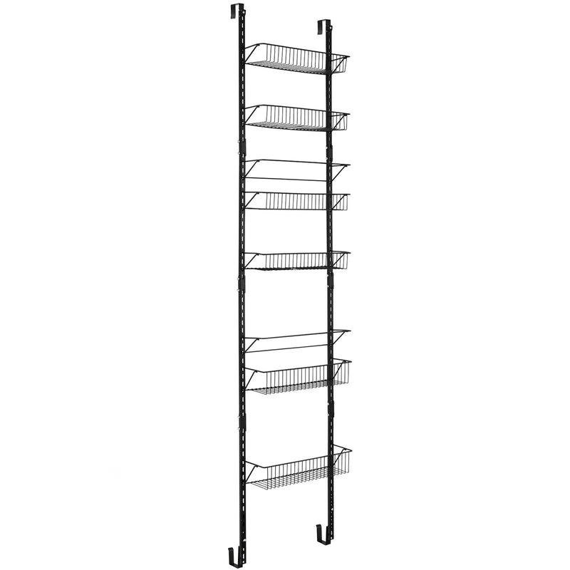 Over the Door Pantry Organizer Rack with Adjustable Door Hook and 6 Basket by DirectDeals