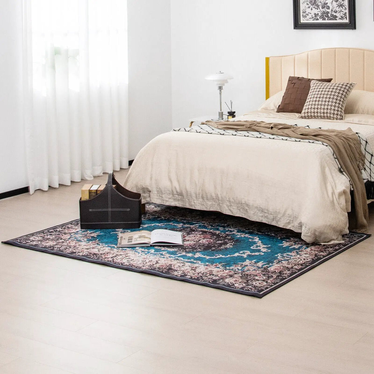 Area Rug with Non-Shedding Surface and Anti-slip Bottom by DirectDeals