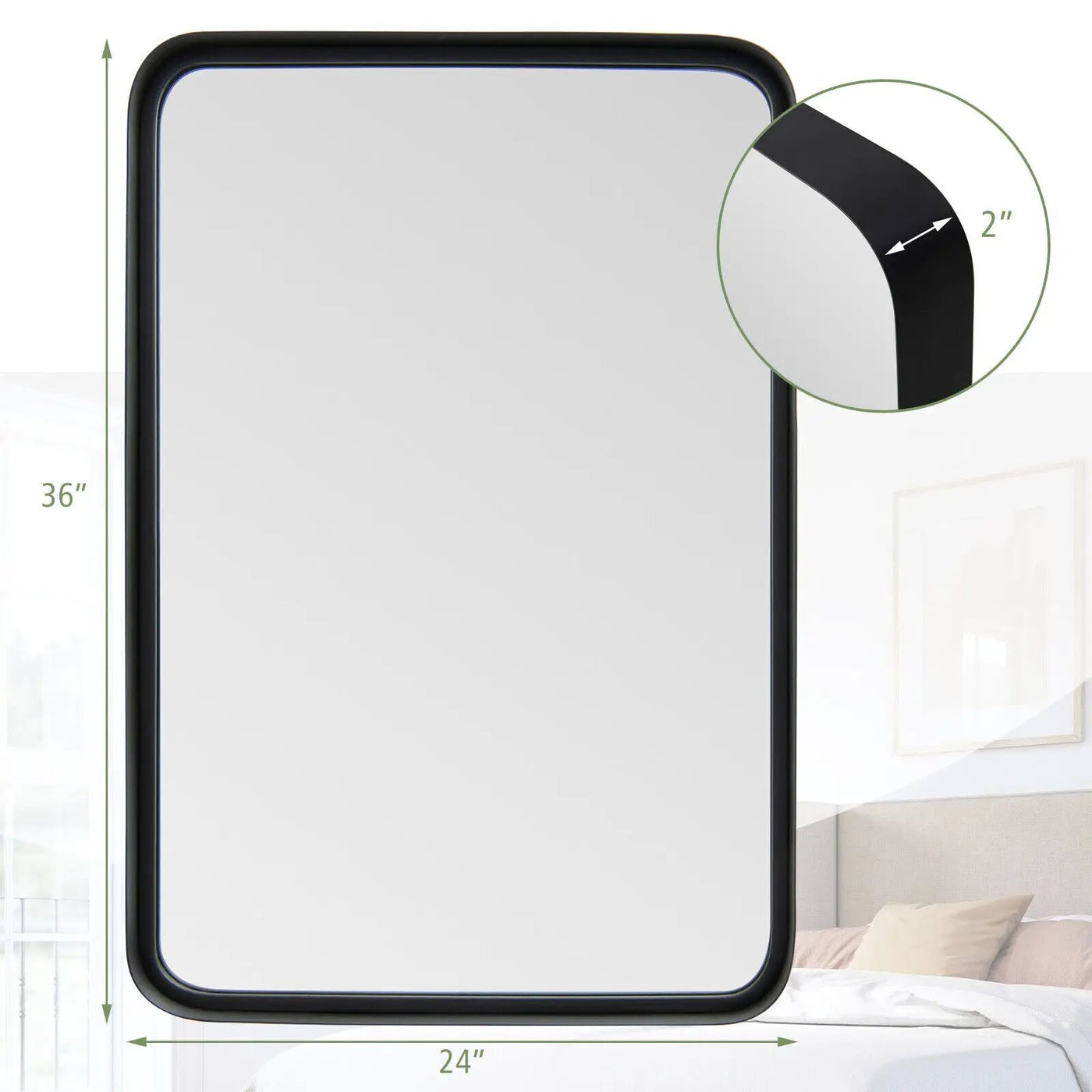 Rectangular Wall Mount Bathroom Mirror Vanity Mirror by DirectDeals