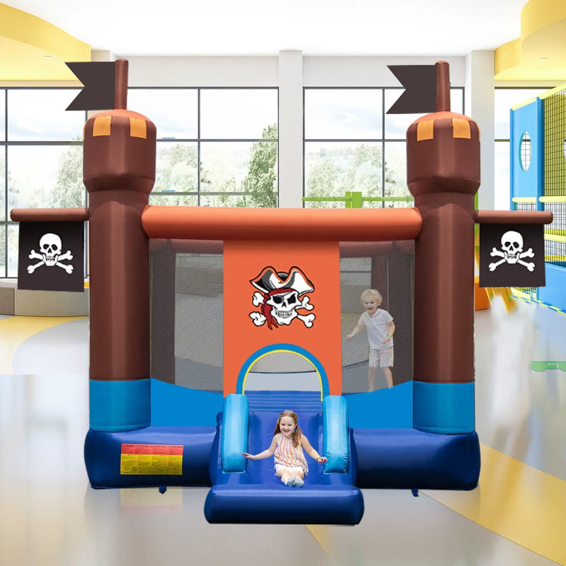 Pirate-Themed Inflatable Bounce Castle with Large Jumping Area and 735W Blower by DirectDeals