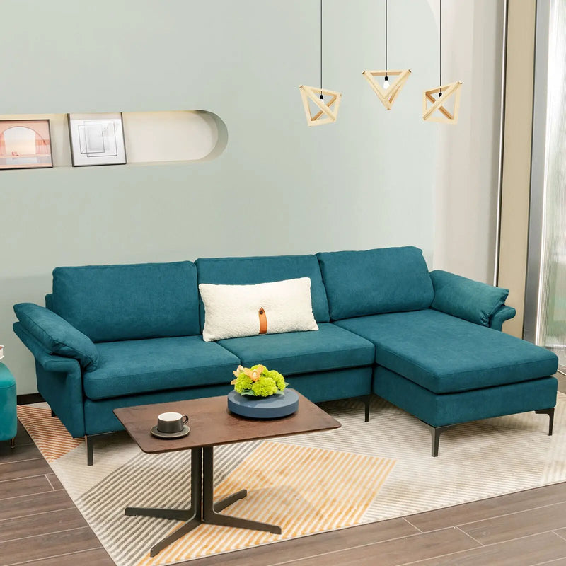 Extra Large Modular L-shaped Sectional Sofa with Reversible Chaise for 4-5 People by DirectDeals