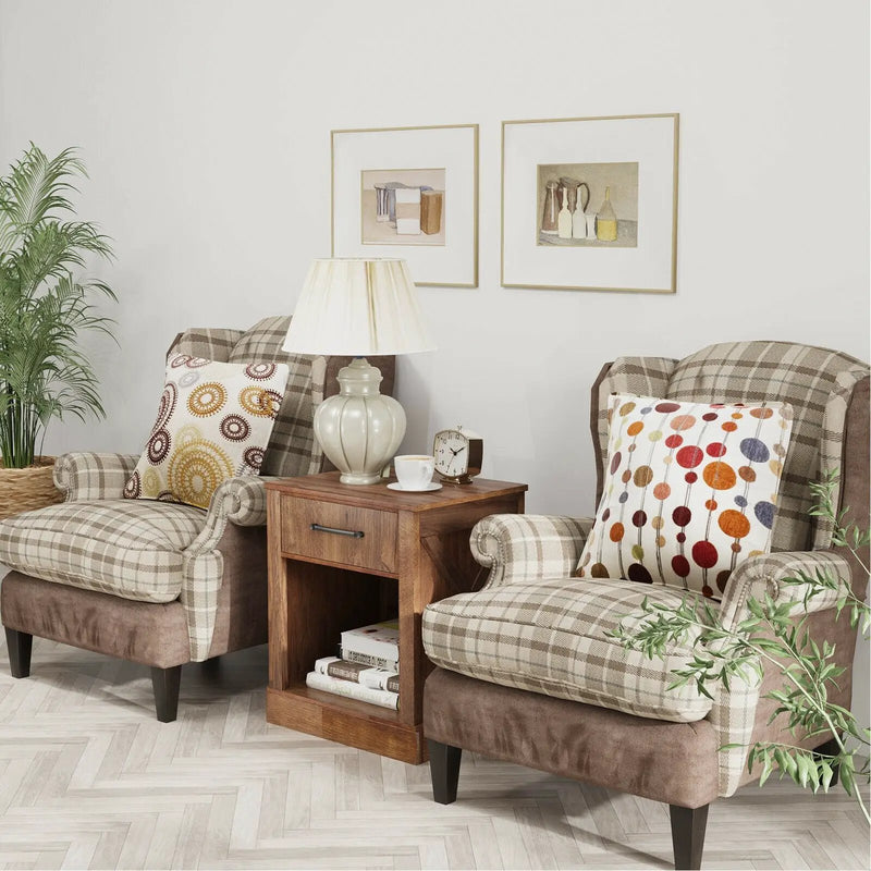 Compact Nightstand with Drawer and Shelf by DirectDeals