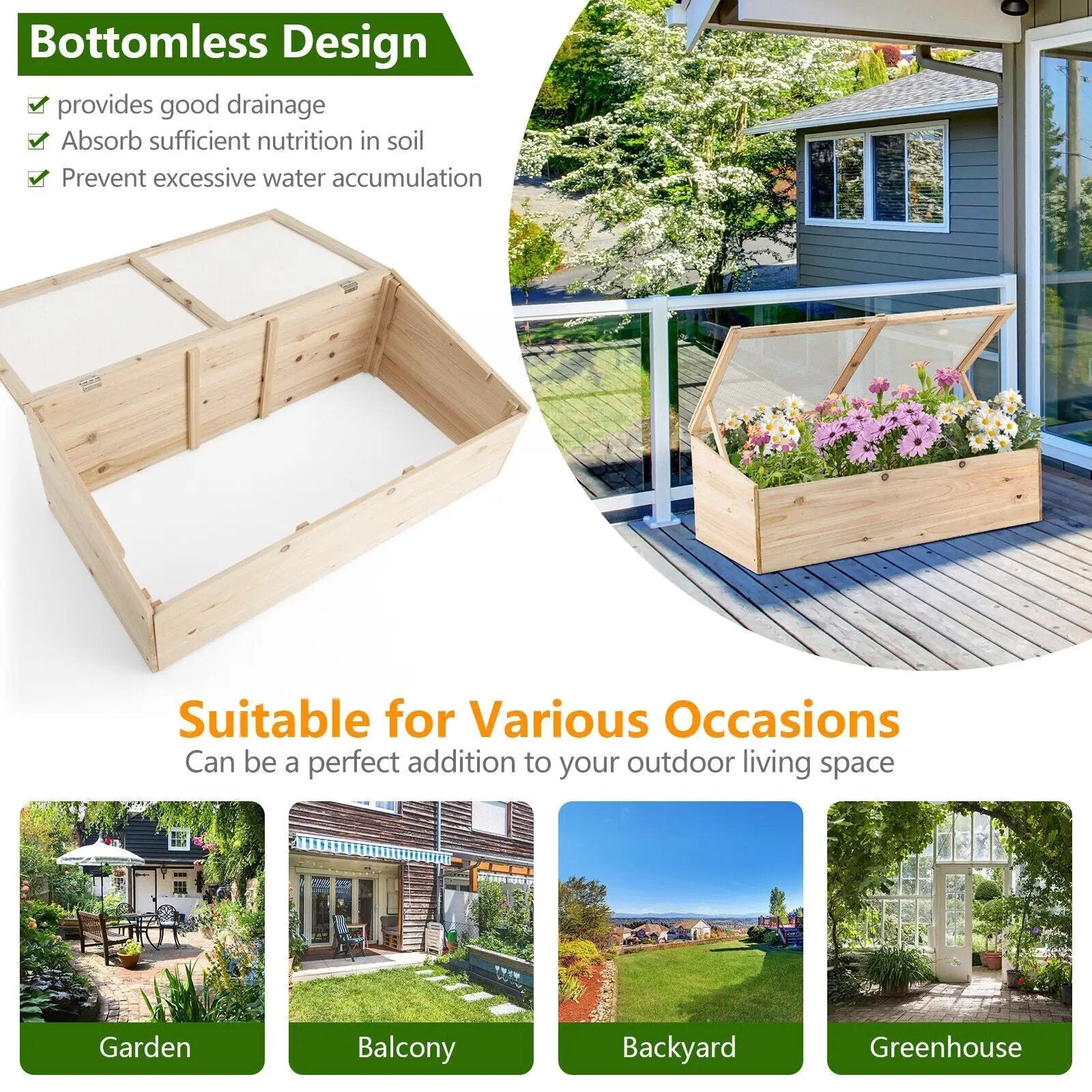 Wooden Garden Portable Greenhouse by DirectDeals
