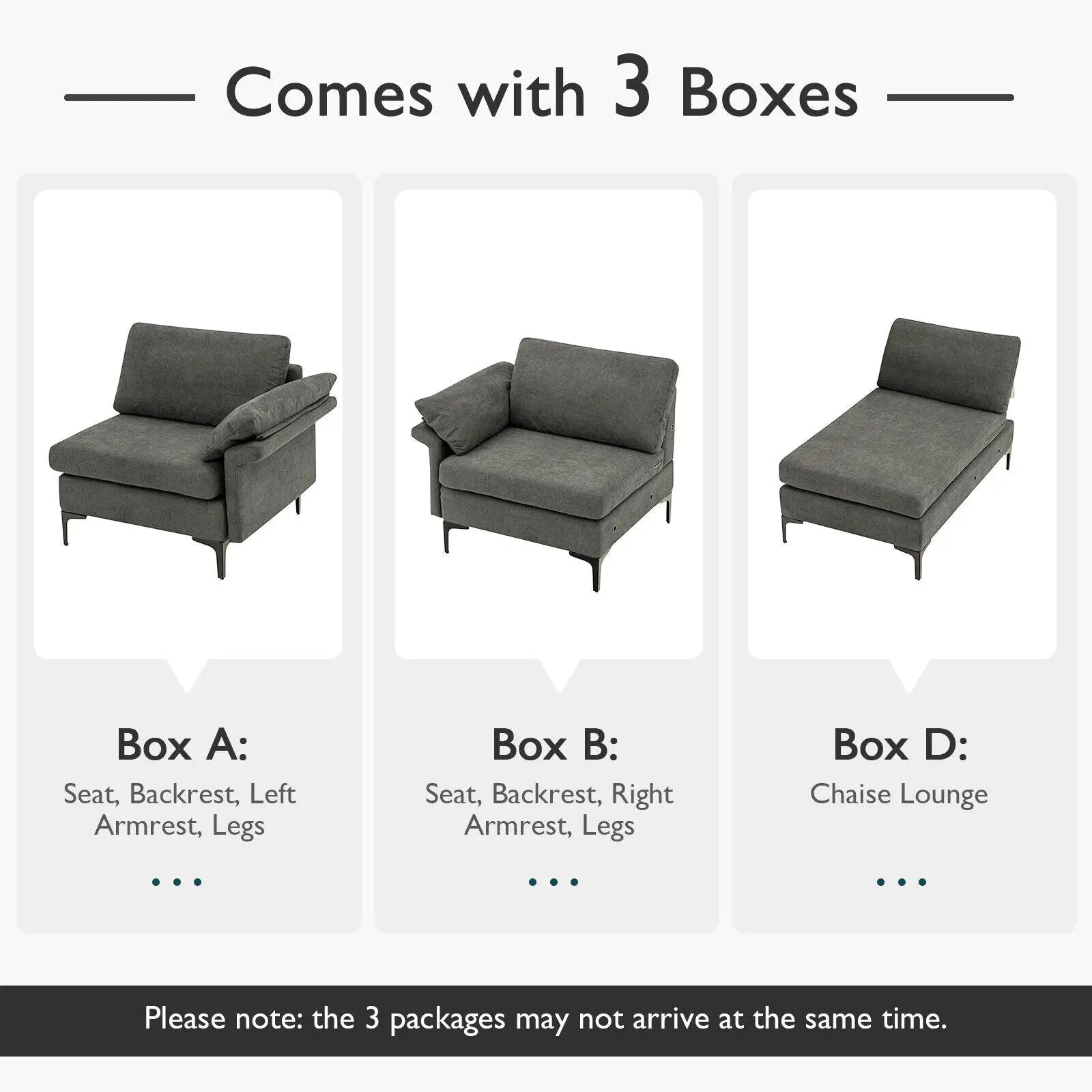 Extra Large Modular L-shaped Sectional Sofa with Reversible Chaise for 4-5 People by DirectDeals