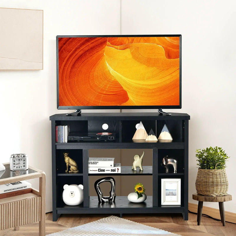 Modern Corner TV Stand with Adjustable Shelves for TVs up to 48 Inch by DirectDeals