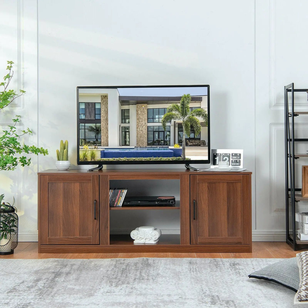 TV Stand with Double Barn Doors for TVs up to 65 Inch by DirectDeals