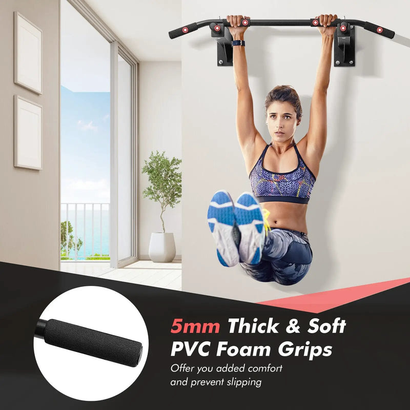 Wall Mounted Multi-Grip Pull Up Bar with Foam Handgrips by DirectDeals
