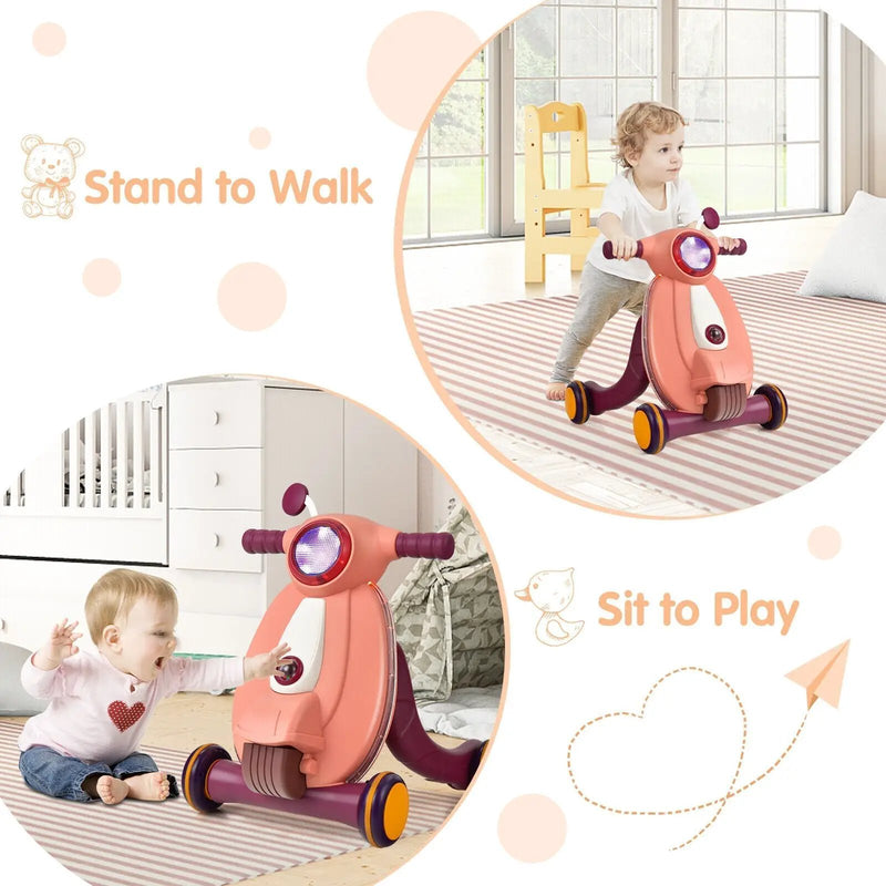 2-in-1 Baby Sit to Stand Learning Walker with Lights and Sounds by DirectDeals