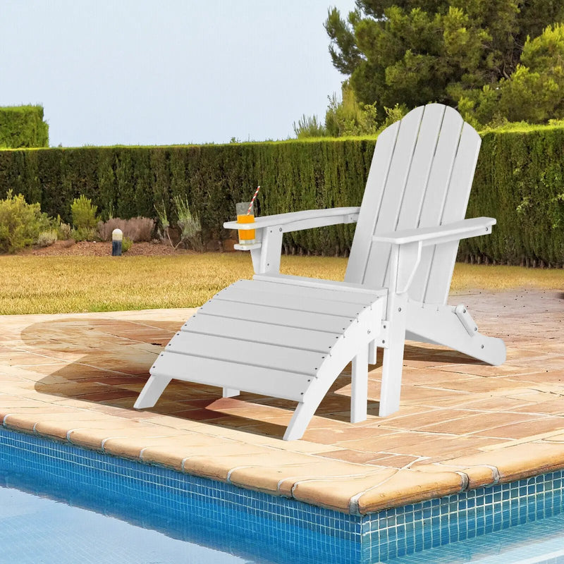 Adirondack Folding Ottoman with All Weather HDPE by DirectDeals