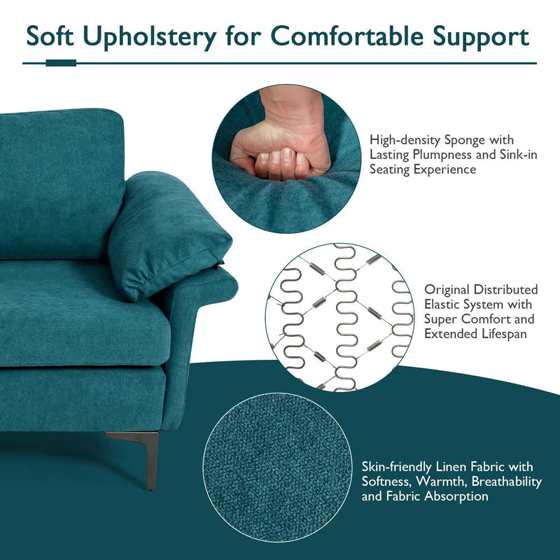 Extra Large Modular L-shaped Sectional Sofa with Reversible Chaise for 4-5 People by DirectDeals