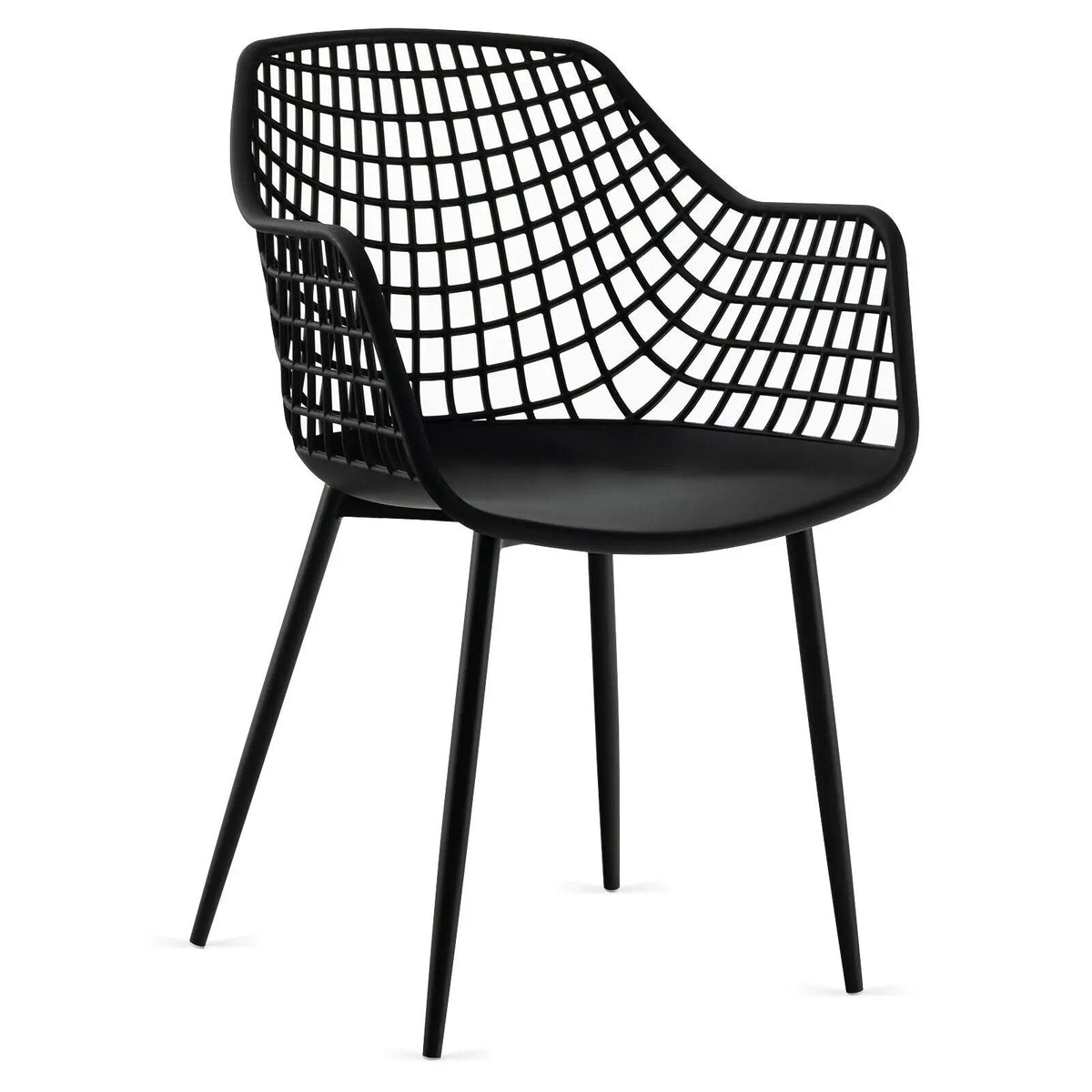 Set of 4 Heavy Duty Modern Dining Chair with Airy Hollow Backrest by DirectDeals