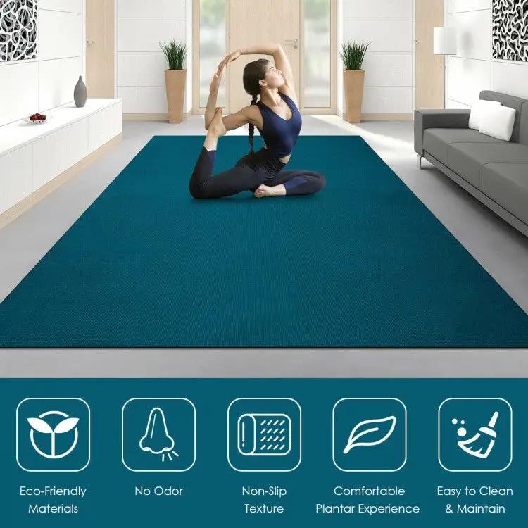 Large Yoga Mat 6' x 4' x 8 mm Thick Workout Mats by DirectDeals