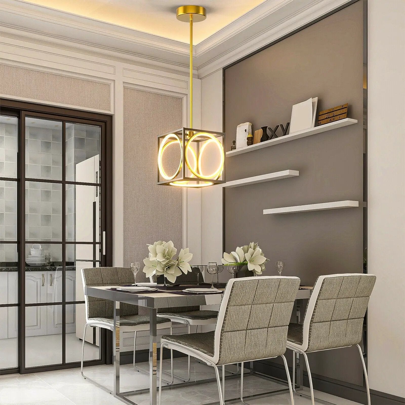 Modern LED Pendant Light with 42 Inches Adjustable Suspender by DirectDeals