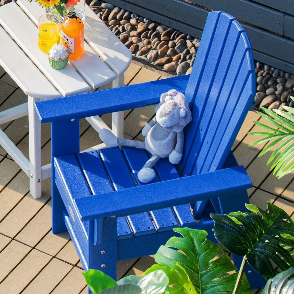 Patio Kids' Adirondack Chair with Ergonomic Backrest by DirectDeals