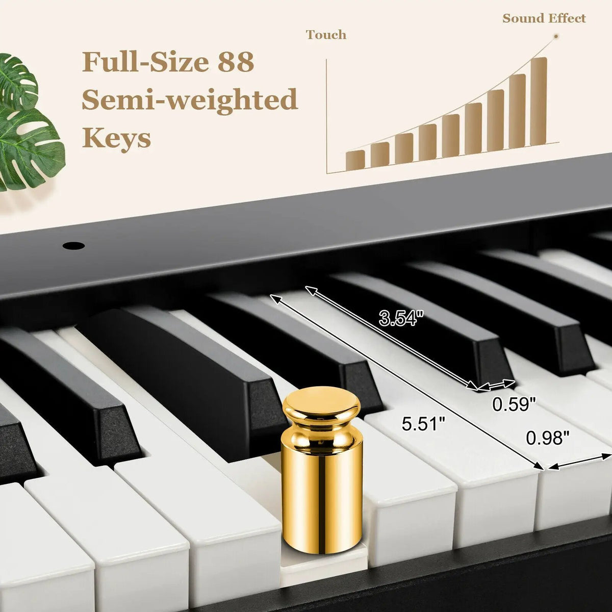 88-Key Foldable Digital Piano with MIDI and Wireless BT by DirectDeals