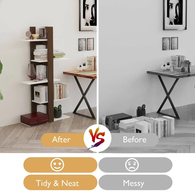 5-Tier Freestanding Bookshelf with Anti-Toppling Device by DirectDeals