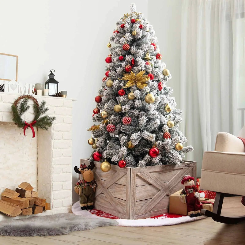 28.5 Inch Wooden Tree Collar Box for Indoor/Outdoor Use by DirectDeals