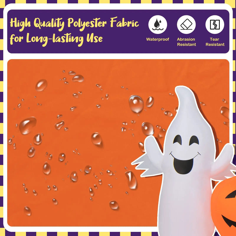 9 Feet Long Halloween Inflatable Pumpkins with 2 Ghosts by DirectDeals