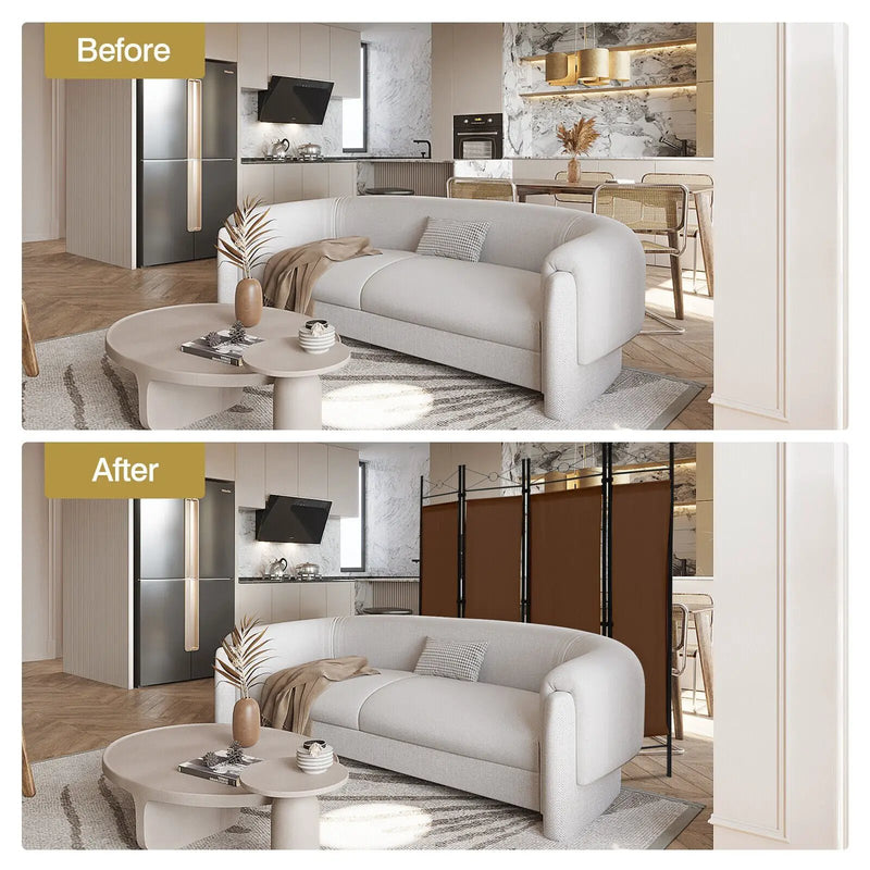6 Feet 4-Panel Folding Freestanding Room Divider by DirectDeals