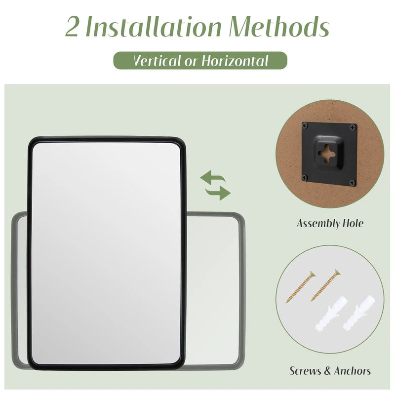 Rectangular Wall Mount Bathroom Mirror Vanity Mirror by DirectDeals