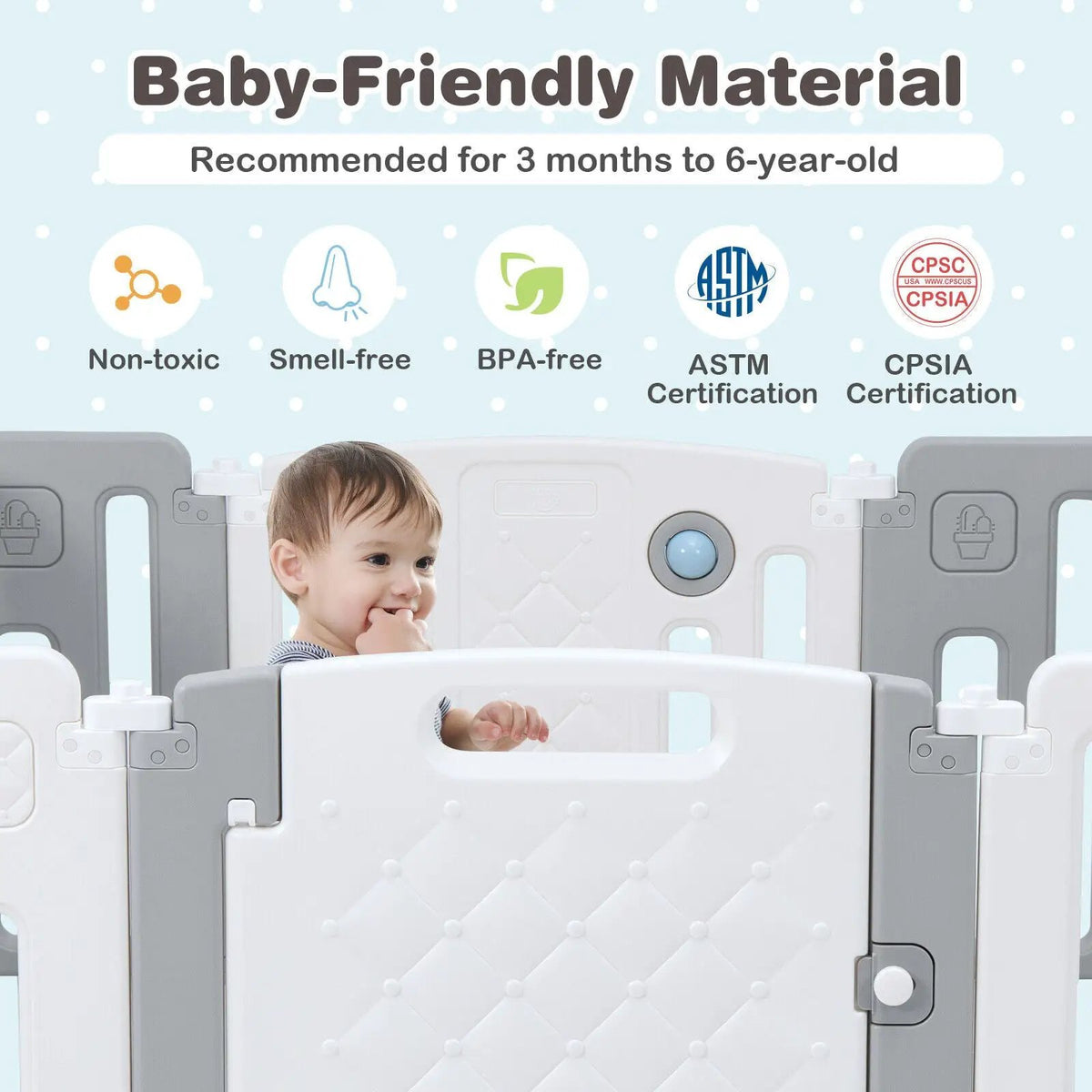 14 Panels Kids Safety Activity Play Center with Drawing Board by DirectDeals