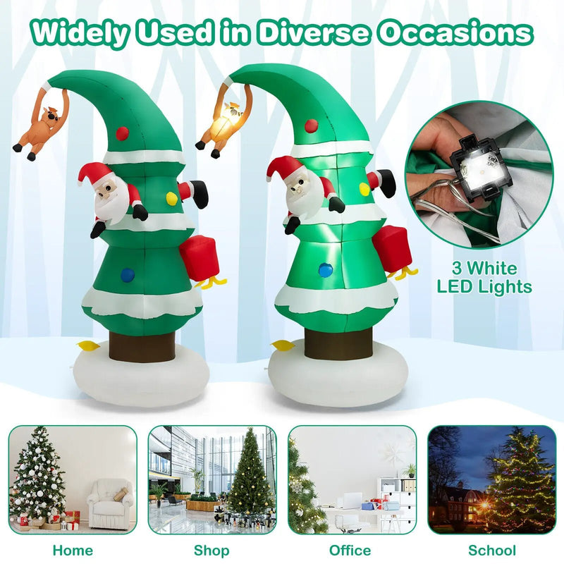 8 Feet Inflatable Christmas Tree with Santa Claus by DirectDeals