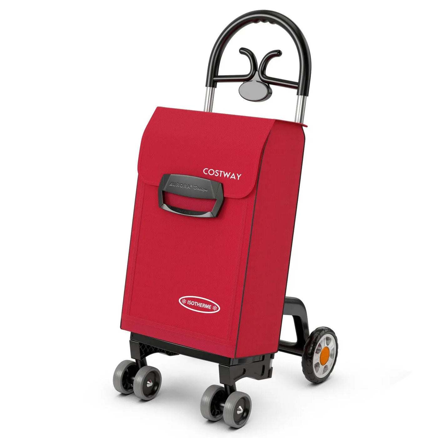 Folding Shopping Cart Utility Hand Truck with Rolling Swivel Wheels by DirectDeals