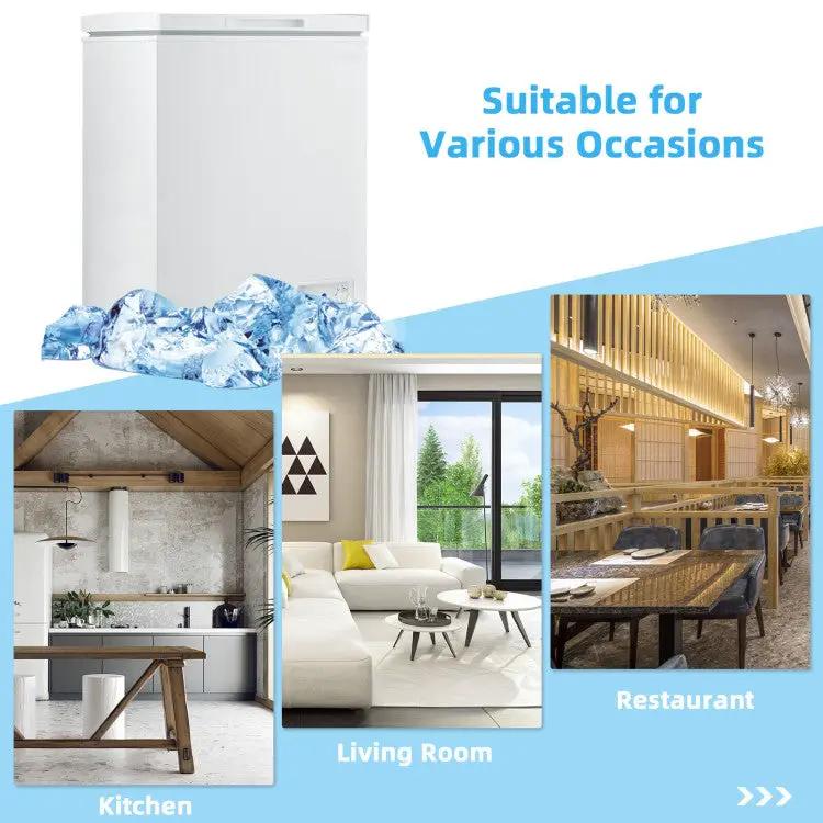 3.5/5 Cu.ft Compact Chest Freezer with Removable Storage Basket by DirectDeals