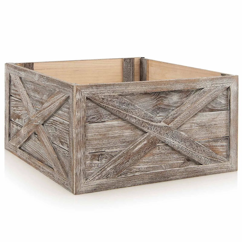 28.5 Inch Wooden Tree Collar Box for Indoor/Outdoor Use by DirectDeals