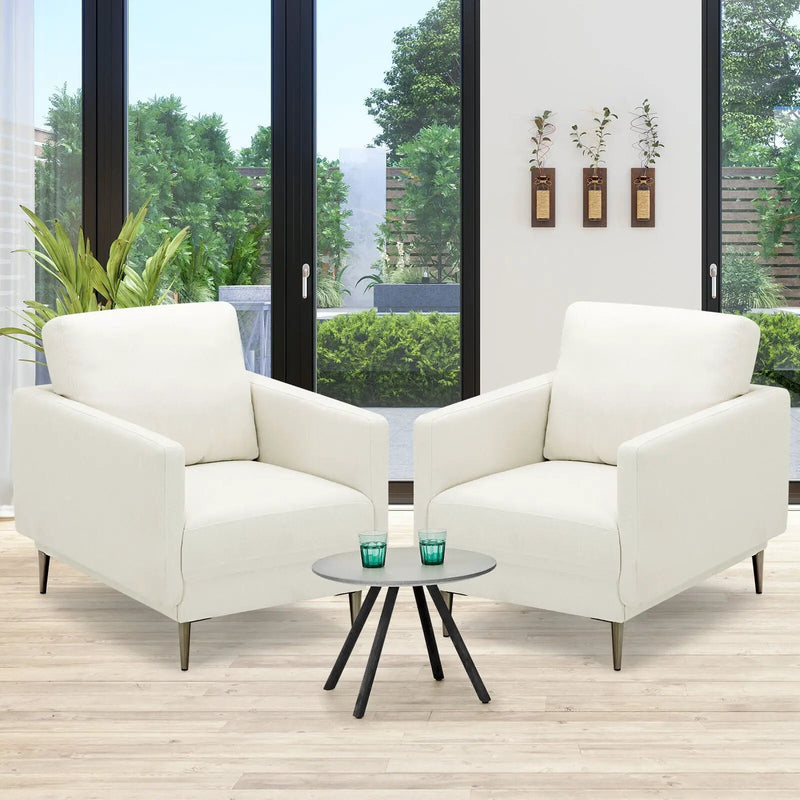 Modern Upholstered Accent Chair with Removable Backrest Cushion by DirectDeals
