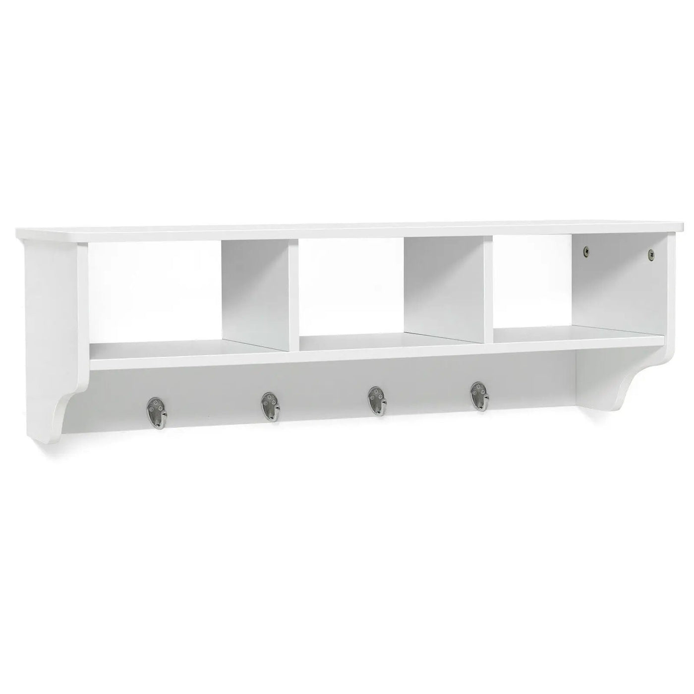 Wall Mount Cubby Organizer Hooks Entryway Storage Shelf by DirectDeals