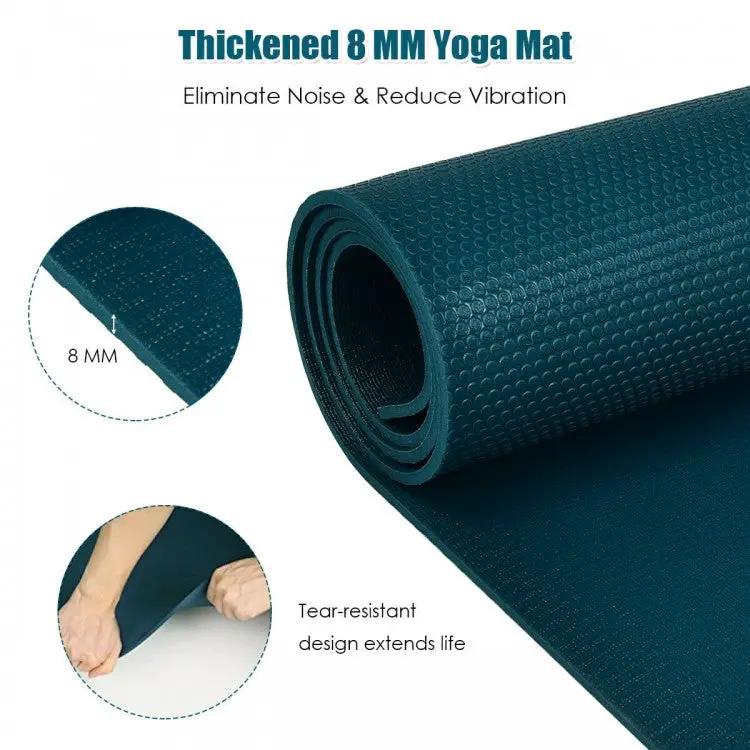Large Yoga Mat 6' x 4' x 8 mm Thick Workout Mats by DirectDeals