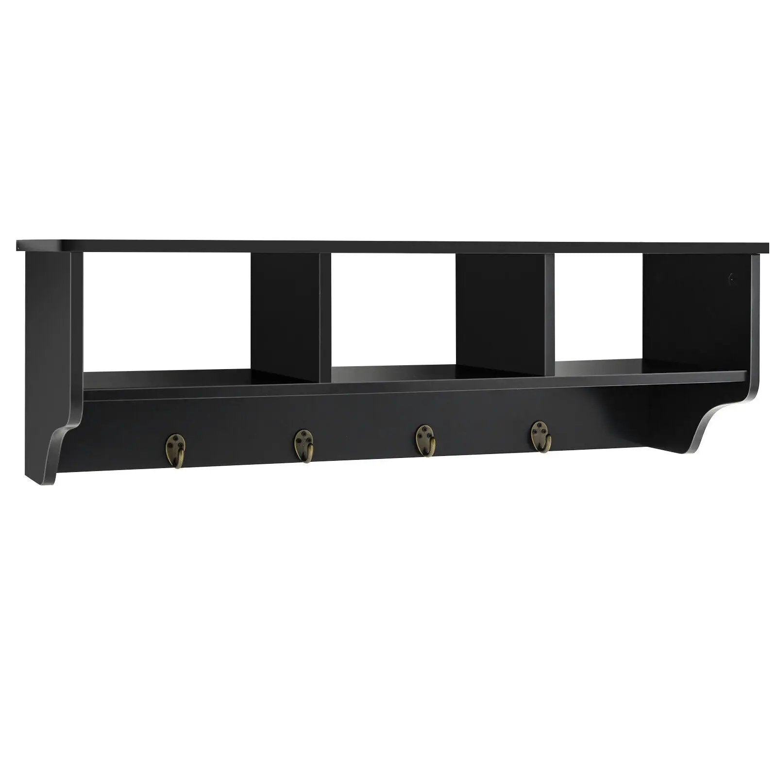 Wall Mount Cubby Organizer Hooks Entryway Storage Shelf by DirectDeals