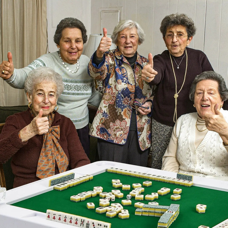 4-Player Mahjong Game Table with Iron Frame by DirectDeals