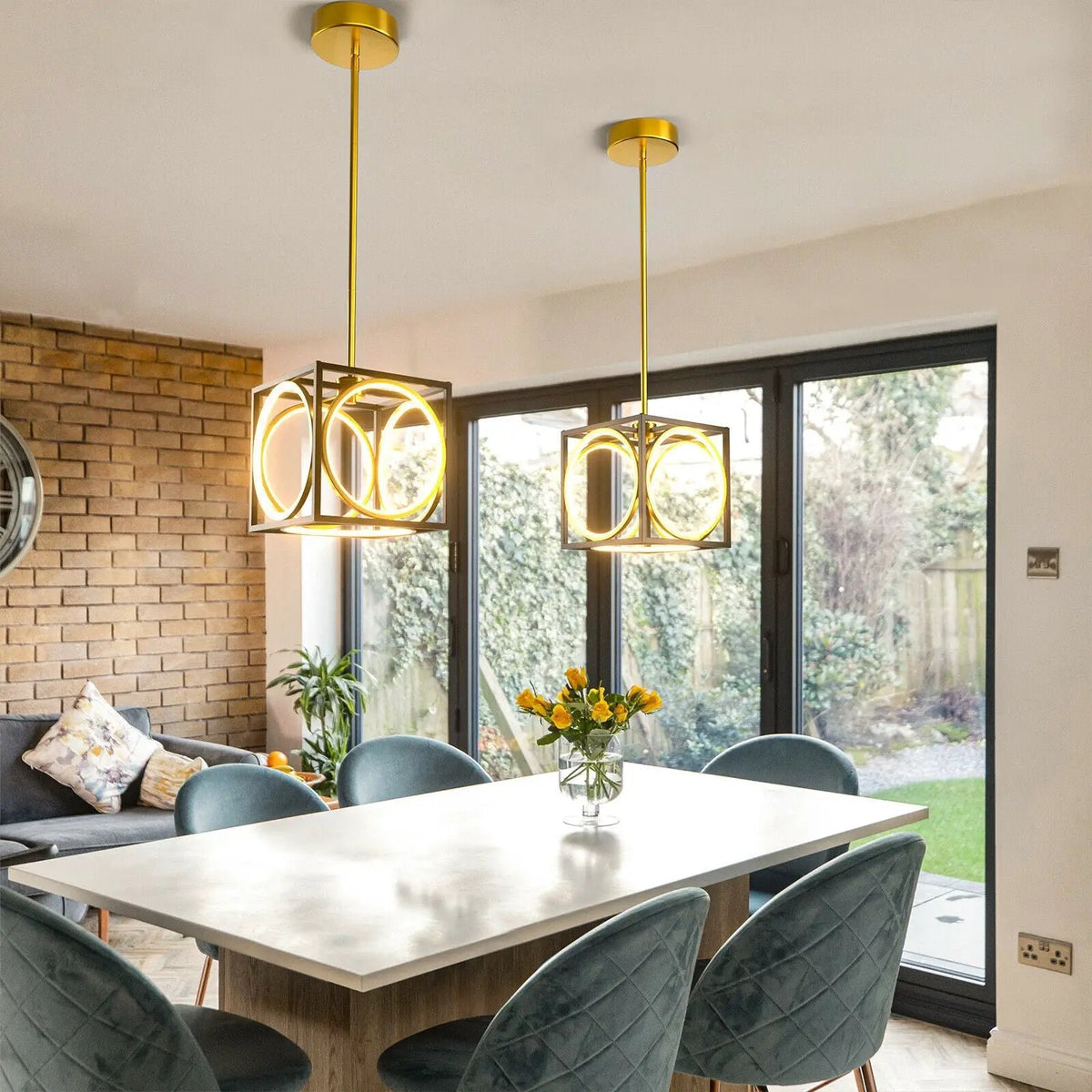 Modern LED Pendant Light with 42 Inches Adjustable Suspender by DirectDeals