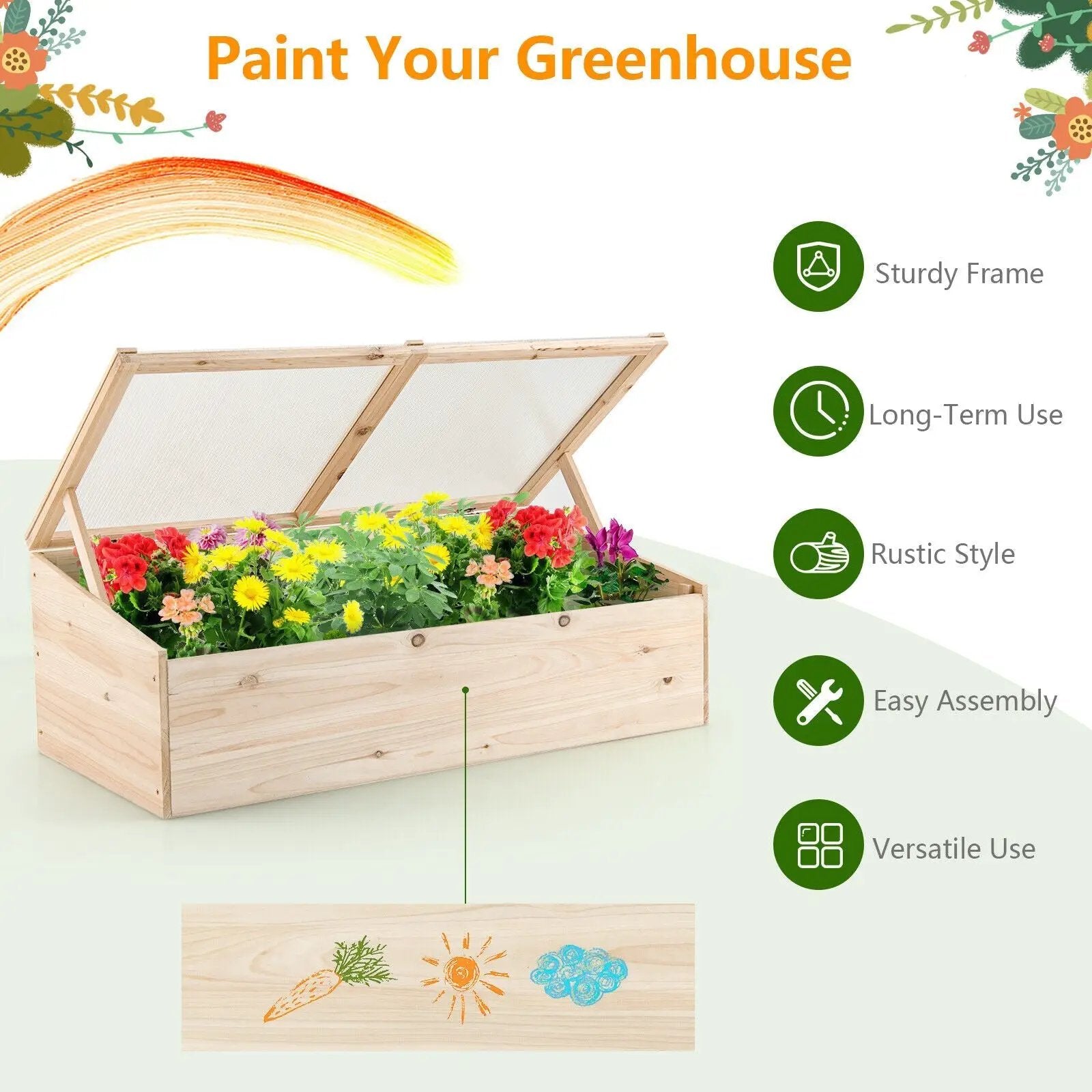 Wooden Garden Portable Greenhouse by DirectDeals