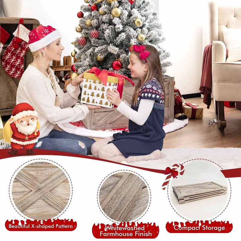 28.5 Inch Wooden Tree Collar Box for Indoor/Outdoor Use by DirectDeals