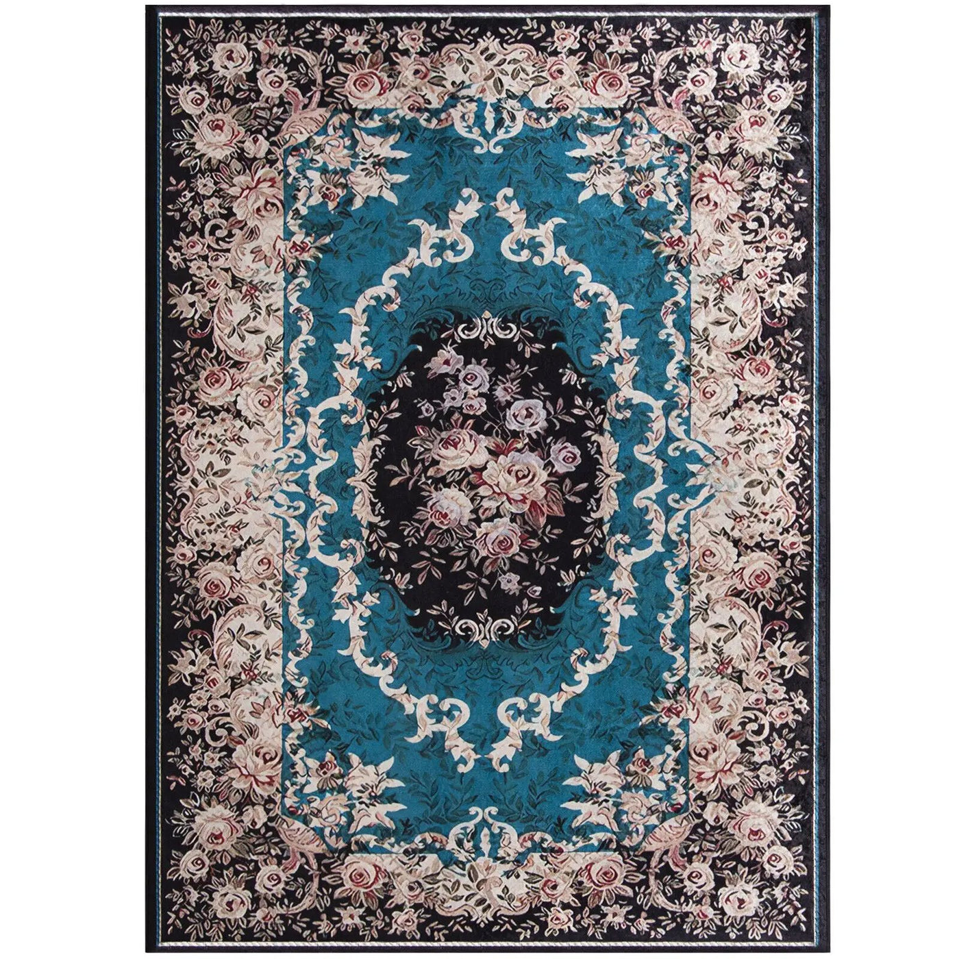 Area Rug with Non-Shedding Surface and Anti-slip Bottom by DirectDeals