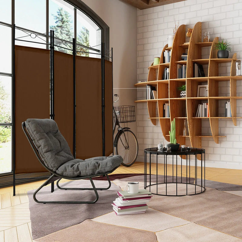 6 Feet 4-Panel Folding Freestanding Room Divider by DirectDeals