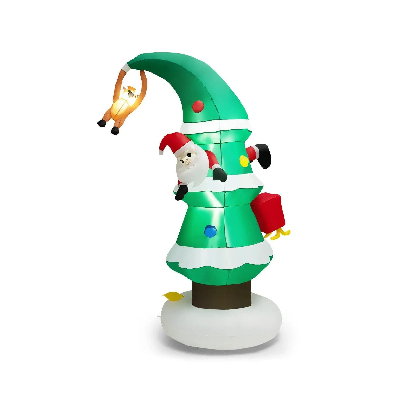 8 Feet Inflatable Christmas Tree with Santa Claus by DirectDeals