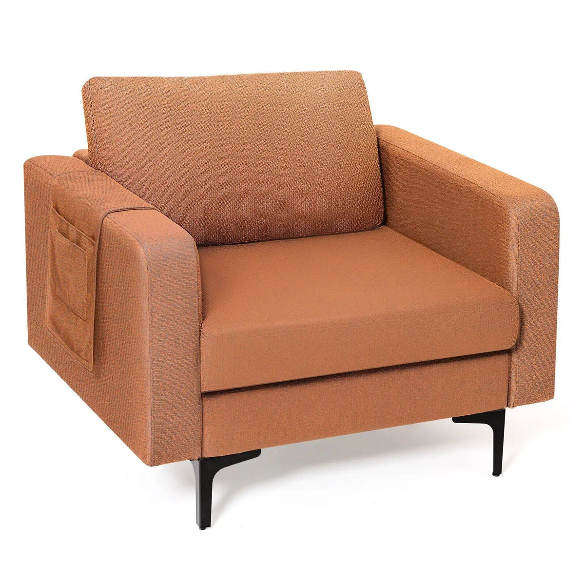 Modern Accent Armchair with Side Storage Pocket by DirectDeals