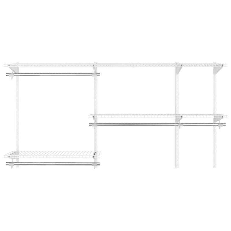 Custom Closet Organizer Kit 3 to 5 Feet Wall-Mounted Closet System with Hang Rod by DirectDeals