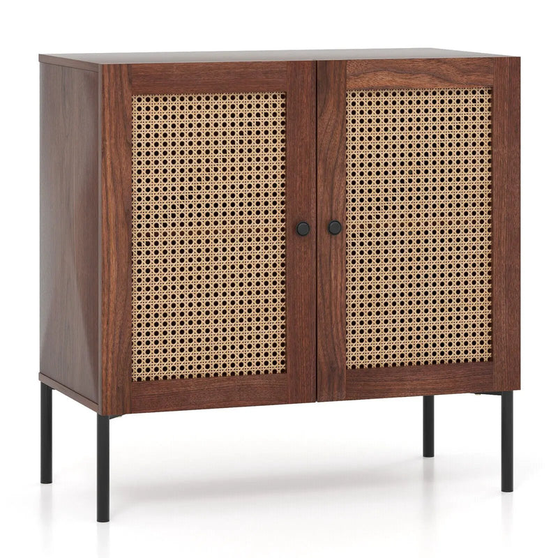 Kitchen Sideboard with 2 Rattan Doors and Adjustable Shelf by DirectDeals