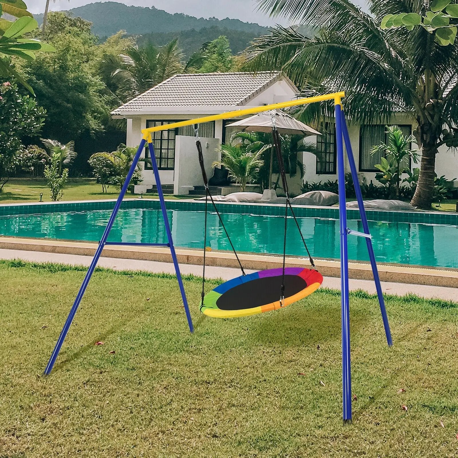 Extra Large Heavy Duty A-Frame Steel Swing Stand by DirectDeals