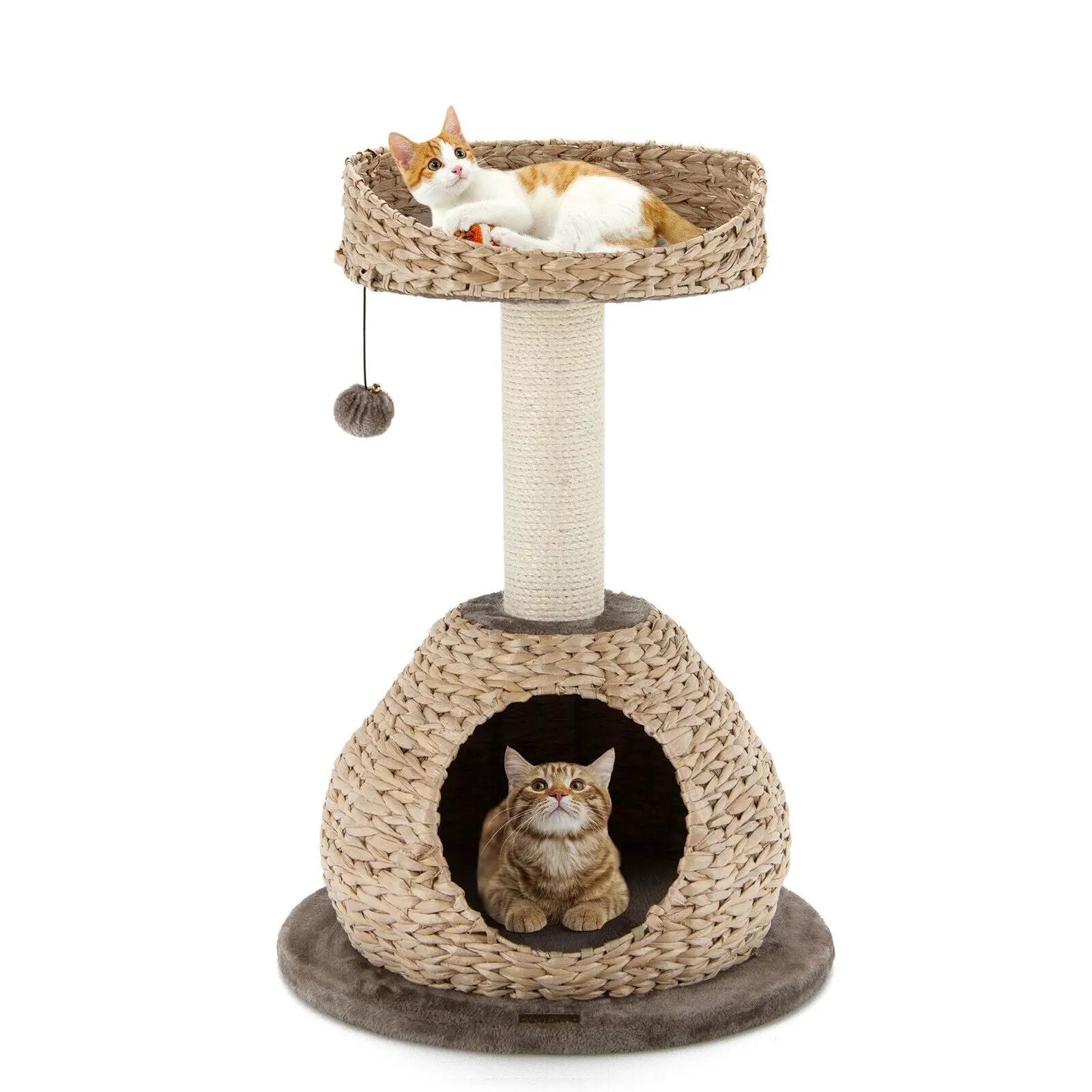 28 Inches Hand-Made Cat Tree Tower with Jump Platform by DirectDeals