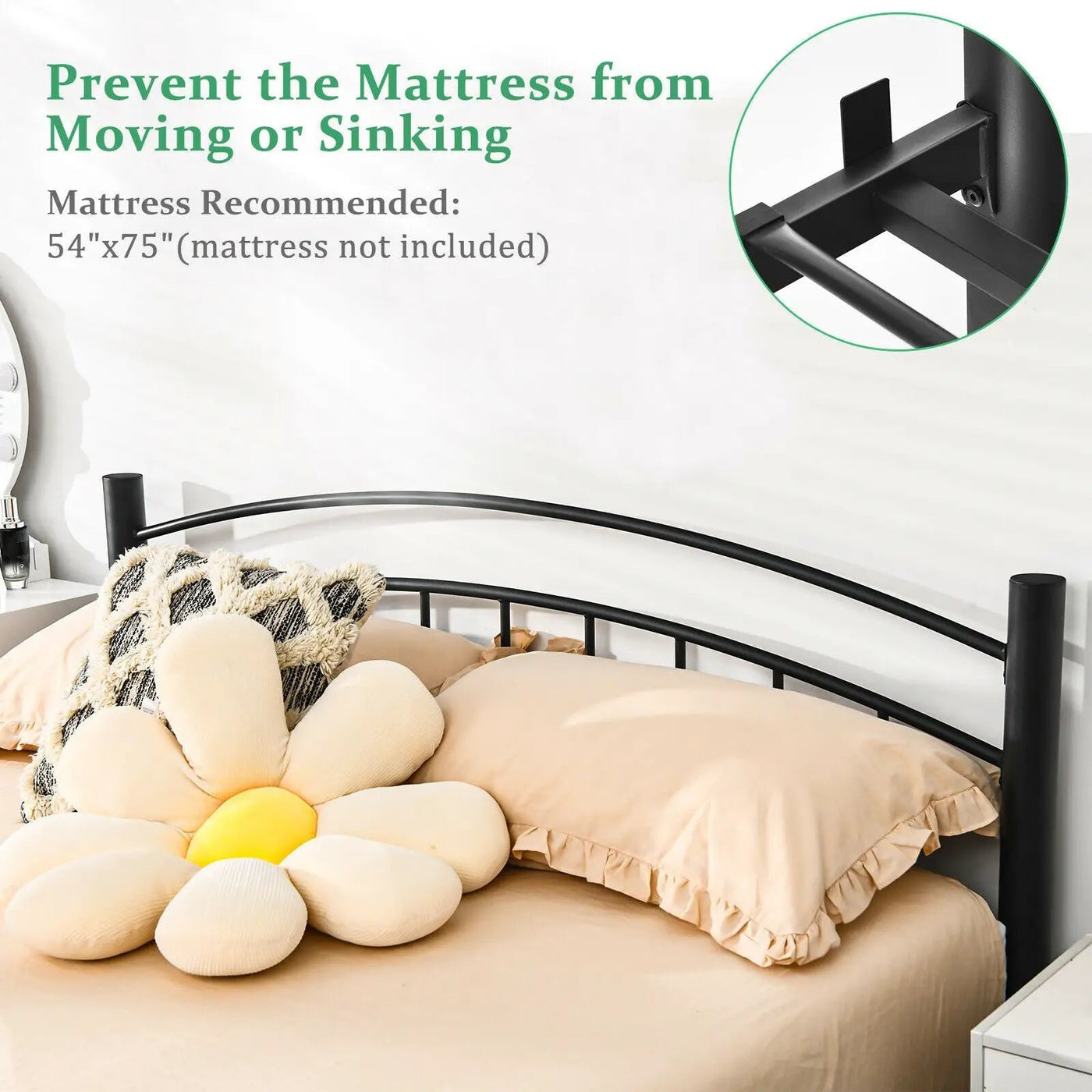 Modern Platform Bed with Headboard and Footboard by DirectDeals